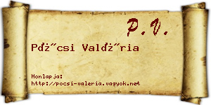 Pócsi Valéria névjegykártya